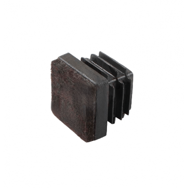 Подпятник для квадратной трубы 25х25 мм черный PULSE HL.S.25X25.FLT.BL